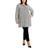 Anne Klein Longer Length Nehru Tunic Top Plus Size - White/Black