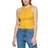 Calvin Klein Ribbed Button-Down Sleeveless Top - Golden