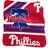 Logo Brands Philadelphia Phillies Plush Raschel Throw Blanket