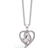 Støvring Design Cute Cat Holding A Heart Pendant - Silver