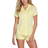 Cosabella Short Sleeve Top & Boxer Pajama Set - Mignonette/Neon Yellow