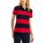 Tommy Hilfiger Striped Piqué Polo Shirt - Sky Captain/Scarlet