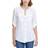 Calvin Klein Textured Roll Tab Button Down Shirt - Soft White