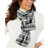 Woman Within Fleece Scarf - Black Fair Isle