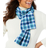 Woman Within Fleece Scarf - Ice Blue Plaid