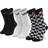 Vans Kid's Classic Crew 3-pack - Black Checkerboard (VN000XNQBKC1)