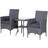 OutSunny 863-033 - Grey Bistro Set, 1 Table incl. 2 Chairs