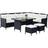 OutSunny 860-025 Outdoor Lounge Set, 1 Table incl. 3 Sofas
