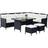 OutSunny 860-025 Outdoor Lounge Set, 1 Table incl. 4 Sofas