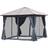 OutSunny Alfresco Hardtop Mesh Draped Gazebo 3 x 3m