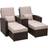 OutSunny 841-015 Outdoor Lounge Set, 1 Table incl. 2 Chairs