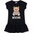 Moschino Pixelated Teddy Bear Fleece Dress - Black