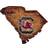 Fan Creations South Carolina Gamecocks Distressed State with Logo Sign Board