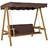 OutSunny 3 Seater Outdoor Garden Swing Chair W/ Canopy Removable Cushion Patio