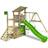 Fatmoose Wooden Climbing Frame FruityForest with Swing Set