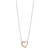 Fiorelli Ladies Heart Necklace - Silver/Rose Gold/Transparent