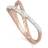 Gemondo Diamond PavÃ© Crossover Ring in 9ct Rose