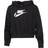 NIKE Sportswear Club Fleece Oversized Crop Graphic Hoodie Women's - Black/White