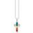 Thomas Sabo Sterling Cross Colourful Stones Necklace KE2166-477-7-L45V