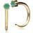 Gemondo Emerald Pull Through Hoop Earrings in 9ct