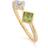 Gemondo Contemporary Peridot & Diamond Open Ring in 9ct