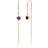 Gemondo Micro Statement Amethyst Threader Earrings in 9ct