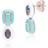 Gemondo Siberian Waltz Triplet Opal & Mismatched Drop Earrings