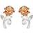 Disney Beauty And The Beast Rose Plated Sterling Rose Stud Earrings