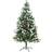 Homcom 5ft SnowDipped Artificial w/ Red Berries Metal Base Christmas Tree