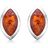 Støvring Design Ear Stud - Silver/Amber