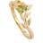 Gemondo O Leaf Peridot Wishbone Ring in 9ct