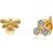 Gemondo Honeycomb Inspired Mismatched Diamond Bee Earrings in 9ct