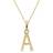 Gemondo Initial A-Z Letter Necklace - Gold/Diamond