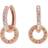 Olivia Burton Rainbow Interlink Huggie Hoops - Rose Gold/Transparent