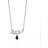 Efva Attling Lala love Necklace - Silver/Red