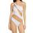 Norma Kamali Mesh Insert One-Shoulder One-Piece Swimsuit