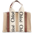 Chloé Woody Mini Linen Tote Bag - White/Brown
