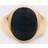 IX Studios Oval Signet Hawks Eye Ring - Black/Gold