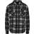 Urban Classics Plaid Teddy Lined Shirt Jacket (Black White, 3XL)