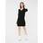 Pieces Ellen Ls V-Neck Knit Dress - Black