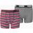 Puma Children's Basic Printed Stripe Boxer Shorts 2-pack - Red/Ribbon Red