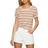 O'Neill Striped Knotted Womens Short Sleeve T-Shirt Aop