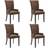 vidaXL 54x56x106cm 4-pack Köksstol 106cm 4st