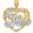 Goldia #1 Mom Heart Pendant - Gold/Silver