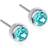 Blomdahl Bezel Titanium Earrings - Silver/Turquoise
