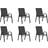 vidaXL 318783 6-pack Garden Dining Chair
