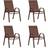 vidaXL 318782 4-pack Garden Dining Chair