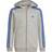 adidas Essentials 3-Stripes Hoodie - Medium Grey Heather/Royal Blue (HN1915)