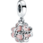 Pandora Four-leaf Clover Friendship Double Dangle Charm - Silver/Pink/Transparent