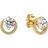 Pandora Halo Stud Earrings - Gold/Transparent